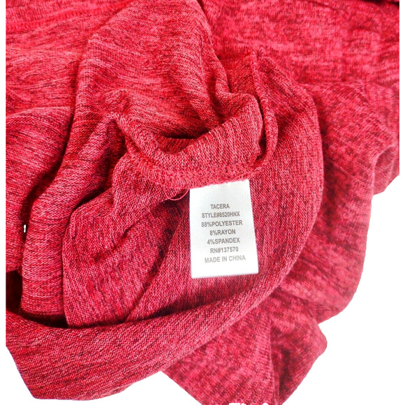 Tacera Women’s Midi Dress Bell Sleeves Gold Beads Plus Size 1X Red Wine - Picture 5 of 5